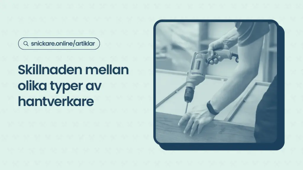 Skillnaden mellan olika typer av hantverkare