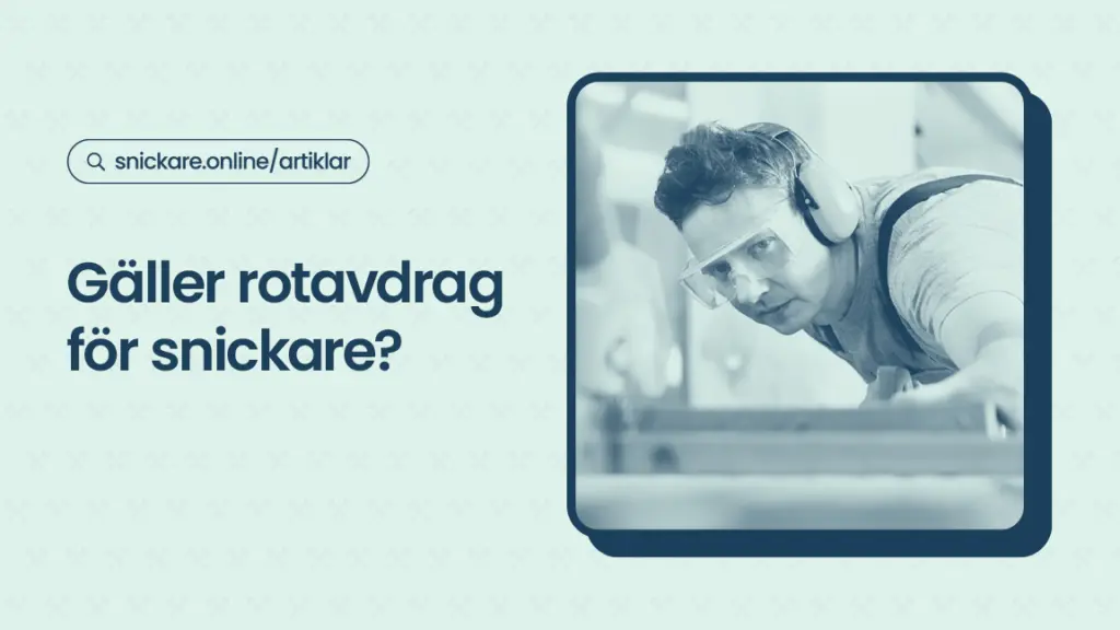 Galler rotavdrag for snickare
