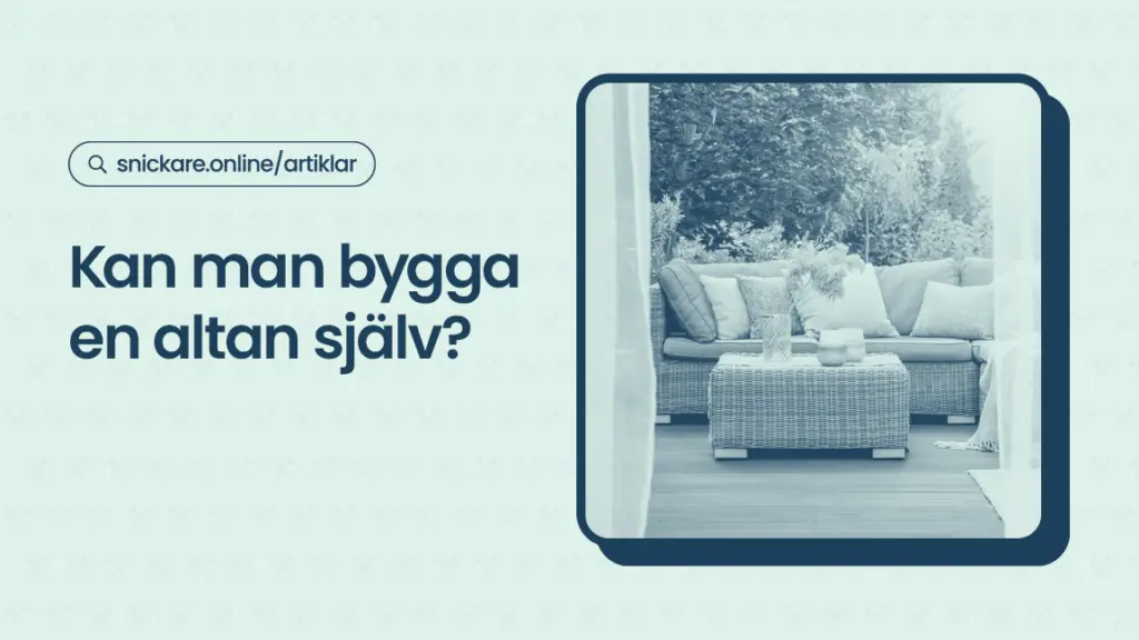 Kan man bygga en altan sjalv