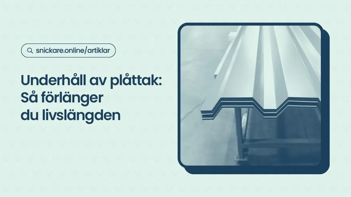 Underhall av plattak