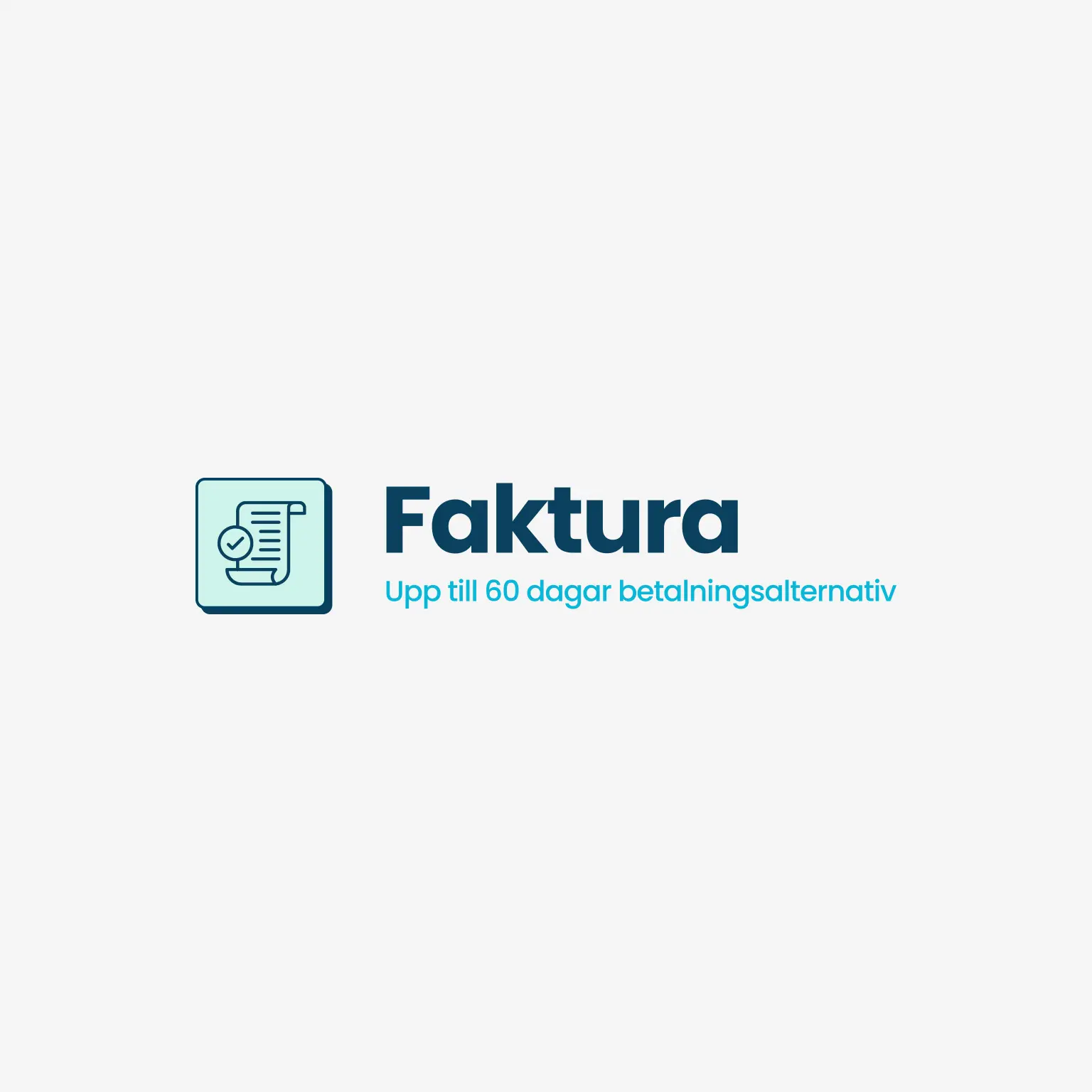 Faktura Med upp till 60 dagars betalning