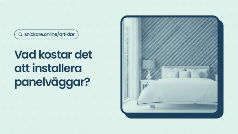 Vad kostar det att installera panelvaggar