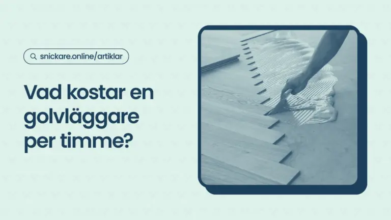 Vad kostar en golvlaggare per timme