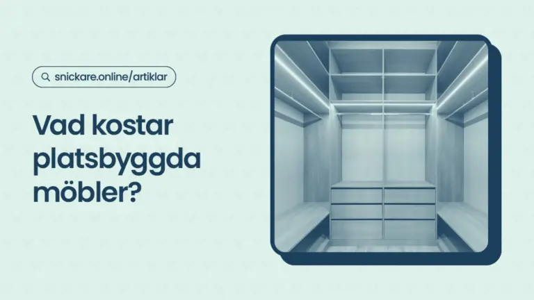 Vad kostar platsbyggda mobler